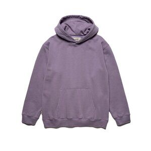 TAIKAN Plain Pullover Hoodie in Aubergine heavyweight cotton fleece